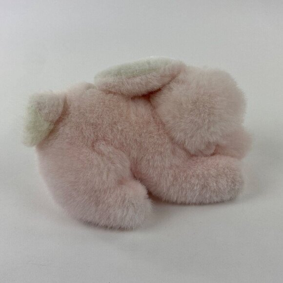 Vintage Plush Bunny Rabbit Stuffed Animal Rattle Toy Bunny With Yellow Blanket - Picture 3 of 8